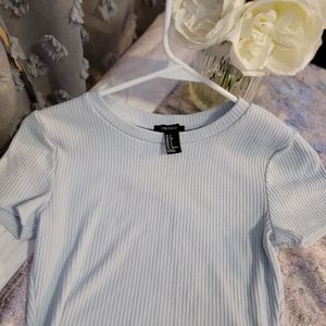 💙Forever 21 baby blue crop top